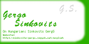 gergo sinkovits business card